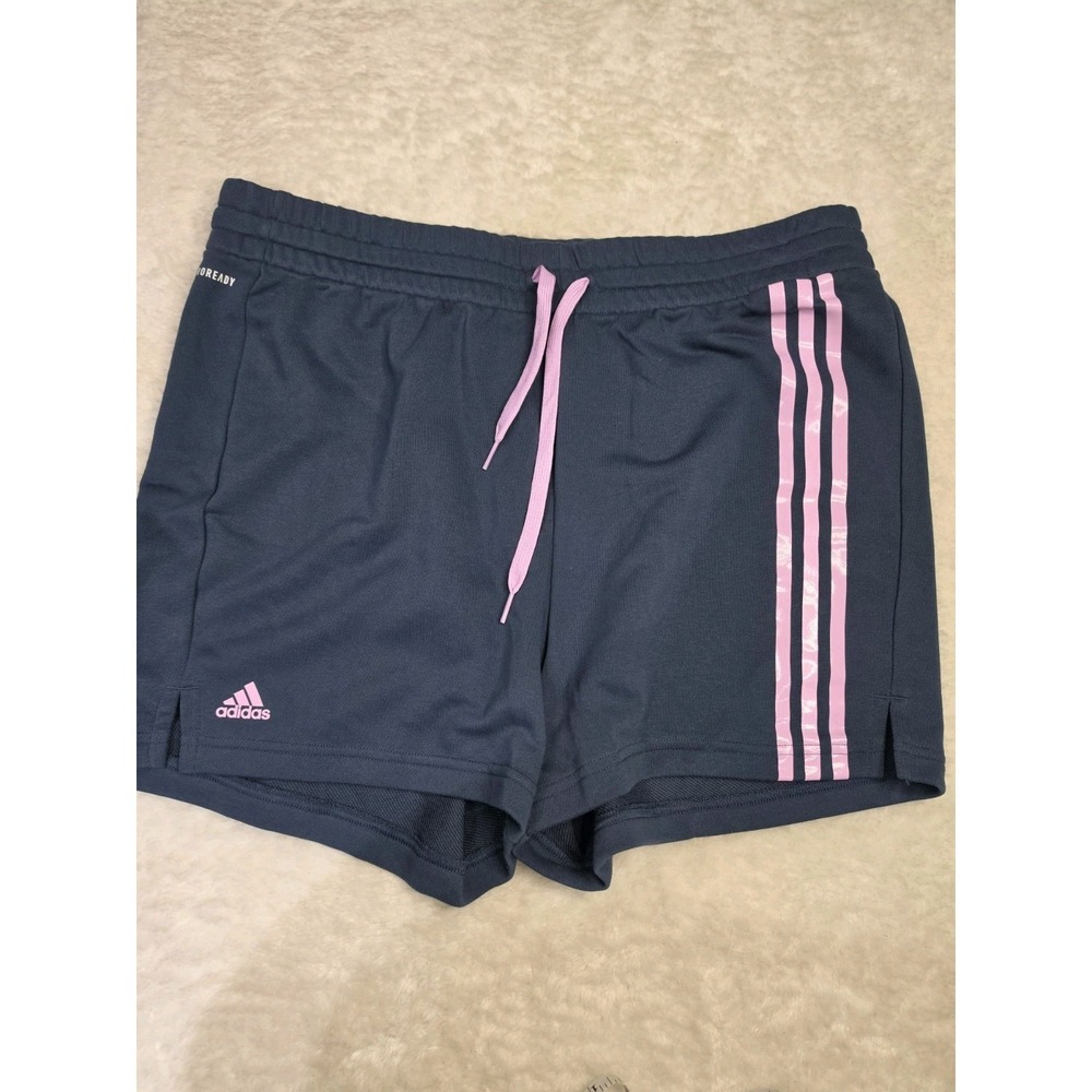 Adidas Womens 3 Stripe Aeroready Multi Sport Shorts Navy Womens Size 1X